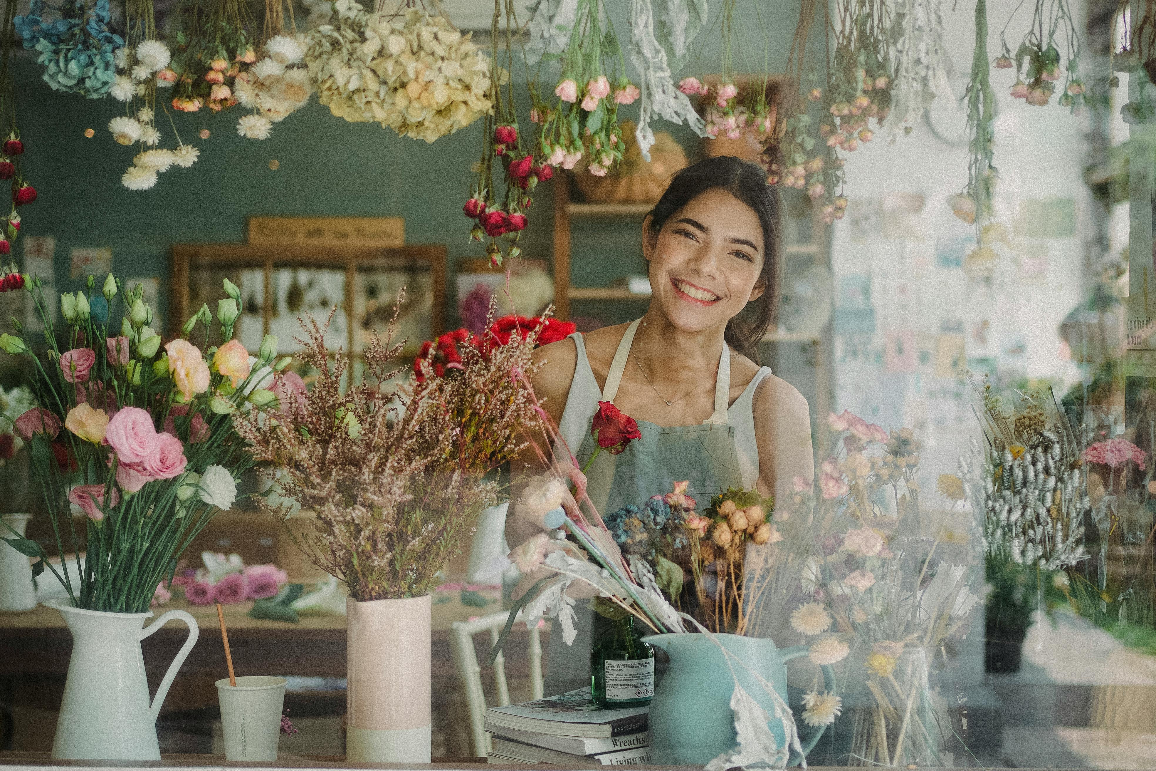 Inside a local flower studio